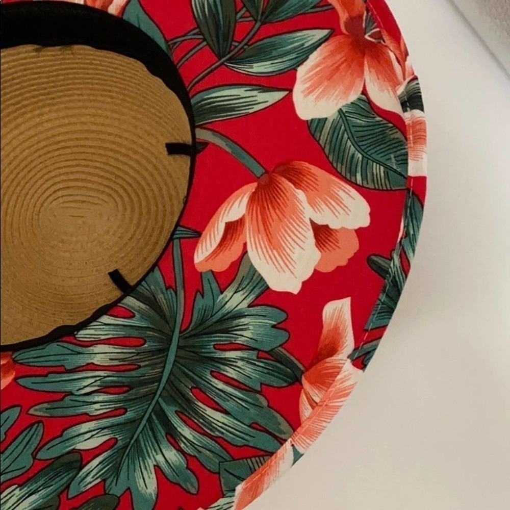 👉 Straw Hat With Floral Pattern - Picture 10 of 10